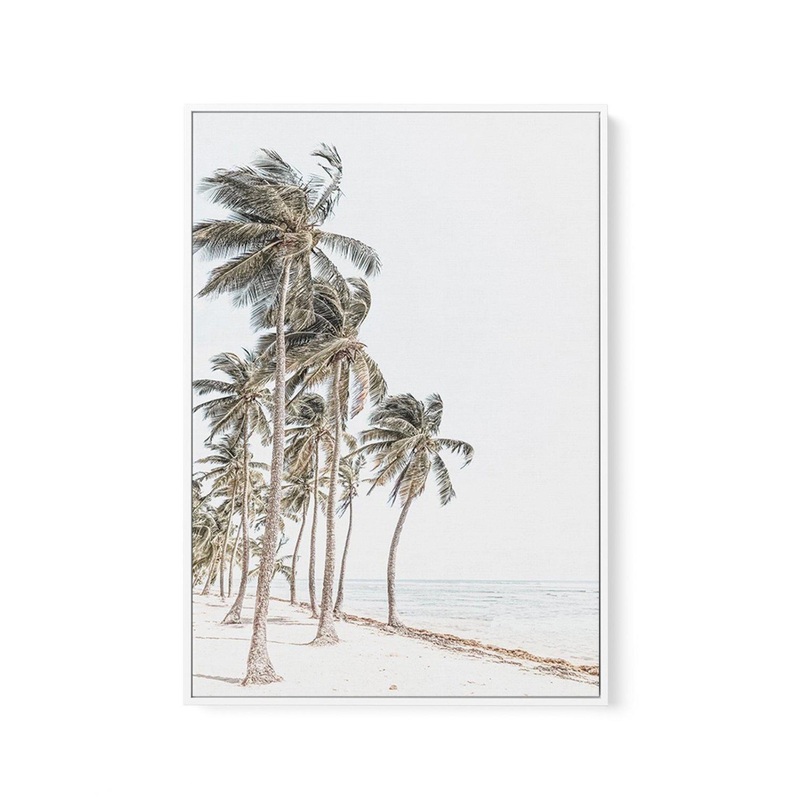 Windy Palms | Framed Canvas Art Print