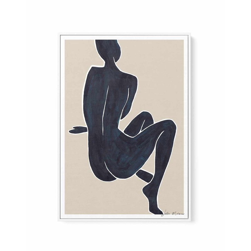 Woman Sitting by Sella Molenaar | Framed Canvas Art Print