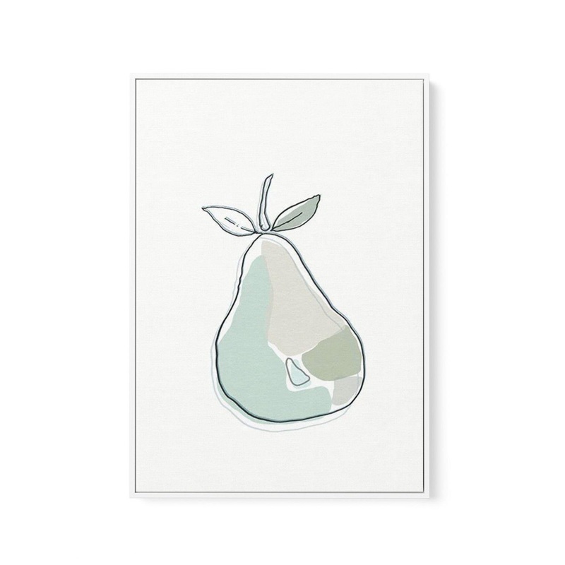 Abstract Pear | Framed Canvas Art Print