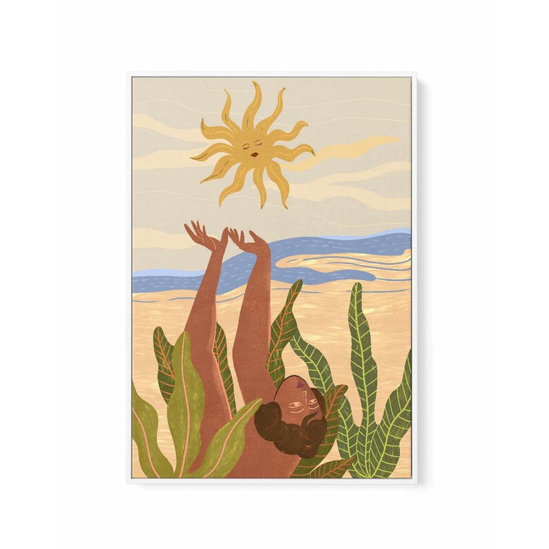 Sun Worship by Arty Guava | Framed Canvas Art Print