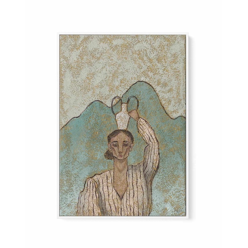 Water Bearer by Julie Celina | Framed Canvas Art Print