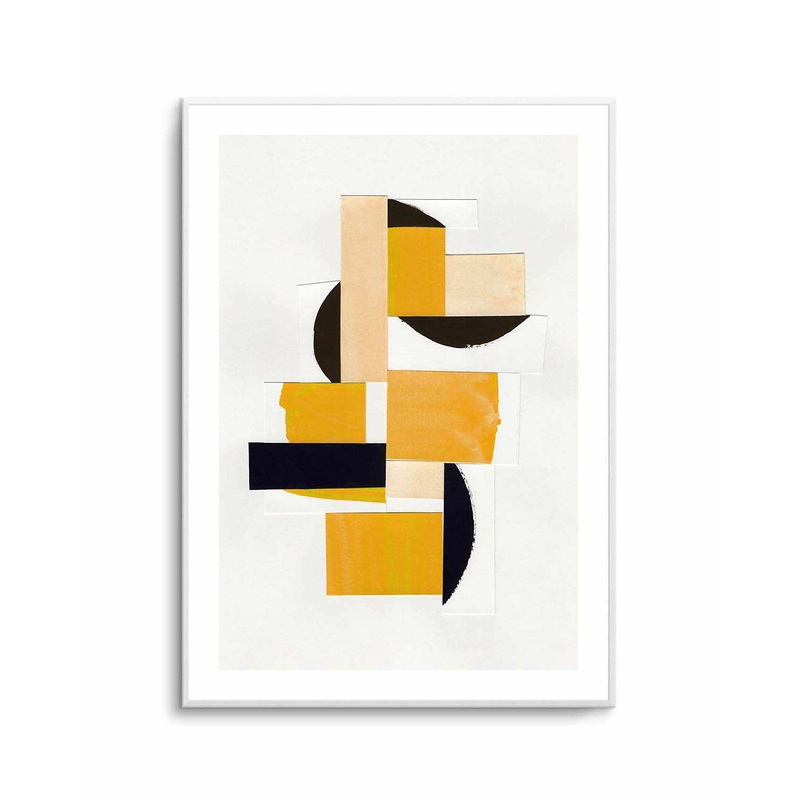 Yellow Abstract Collage by Alisa Galitsynae | Art Print