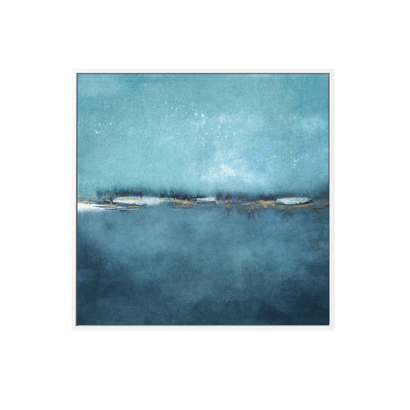 Cerulean Study No 2 SQ Framed Canvas Art Print