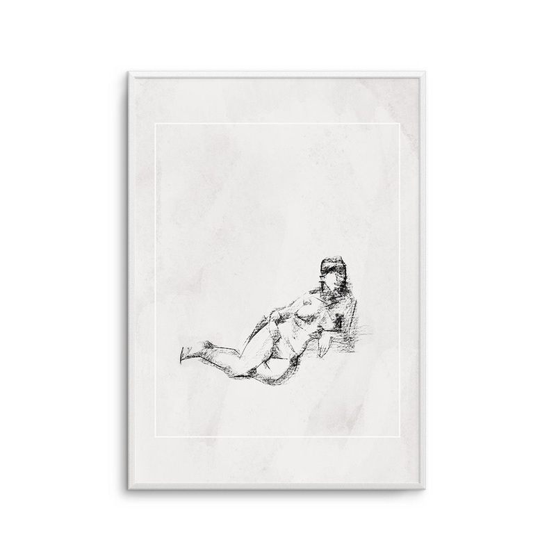 Femme in Charcoal III Art Print
