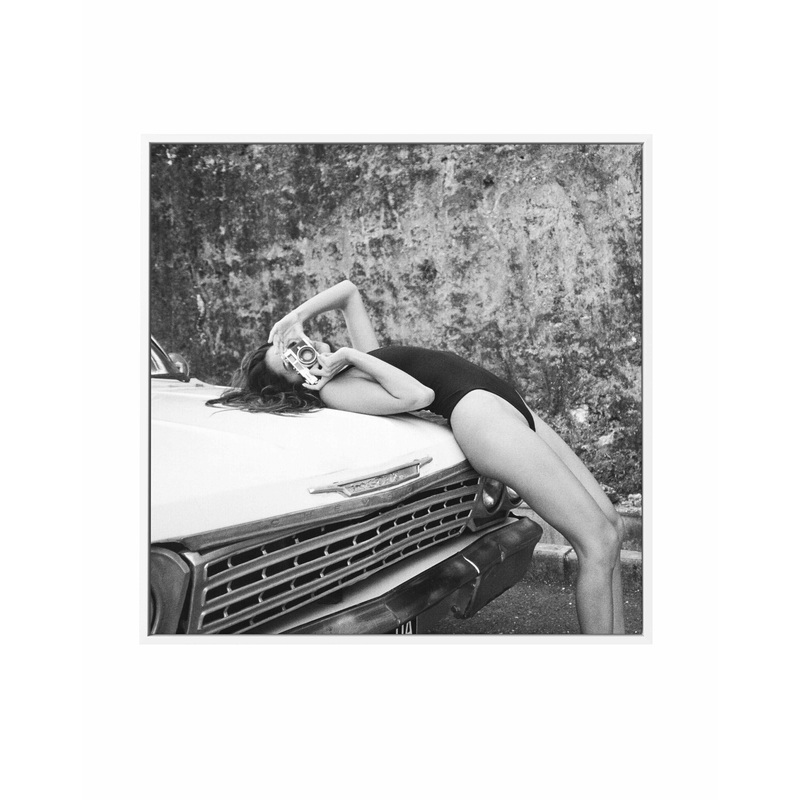 Takin’ It Easy B&W by Amy Hallam | Framed Canvas Art Print