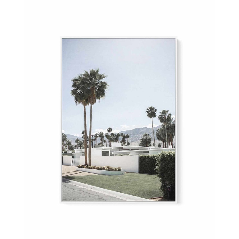 Beyond the Palms, Palm Springs | Framed Canvas Art Print