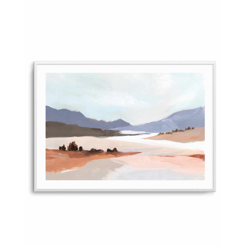 Blushing Land Art Print