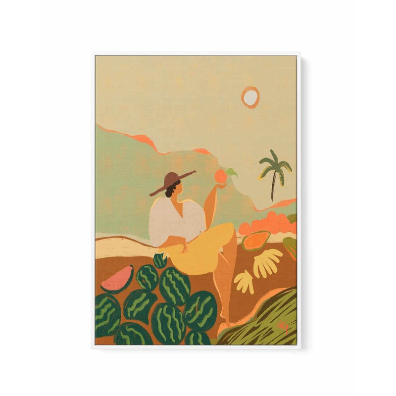 Farmer Harvest by Arty Guava | Framed Canvas Art Print