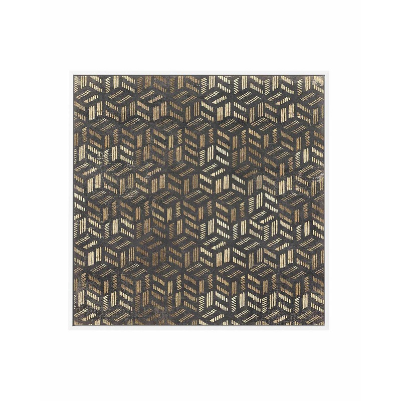 Golden Art Deco III | Framed Canvas Art Print