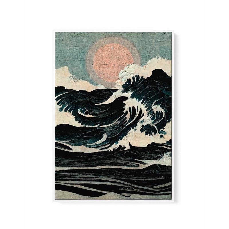 Wild Waves by Treechild | Framed Canvas Art Print