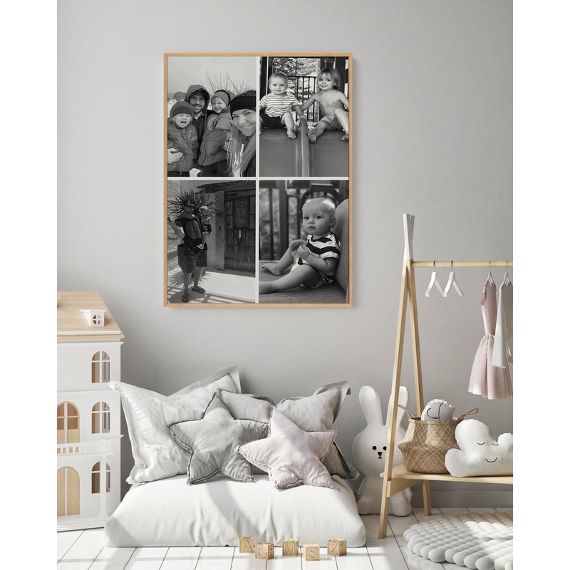 4 Memories In Portrait | Framed Canvas Art Print