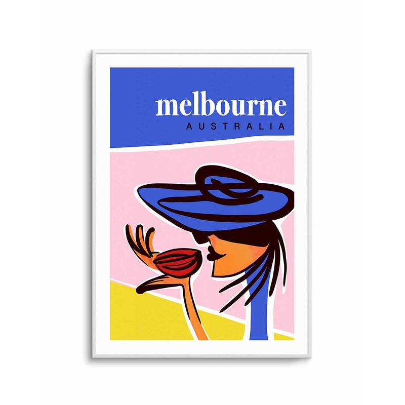 A Coffee in Melbourne Blush Art Print