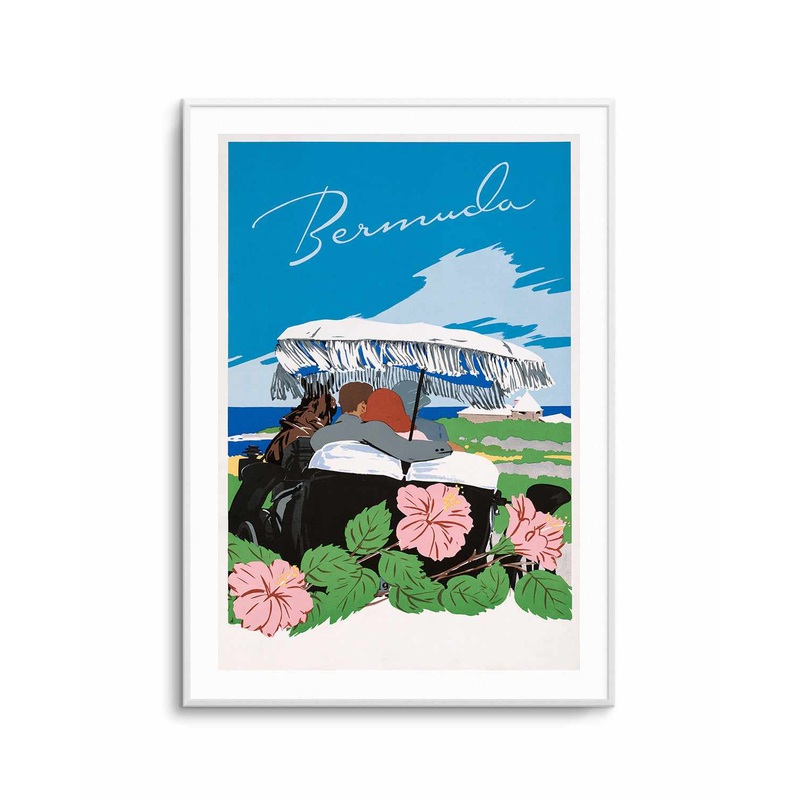 Bermuda Umbrella Vintage Poster Art Print