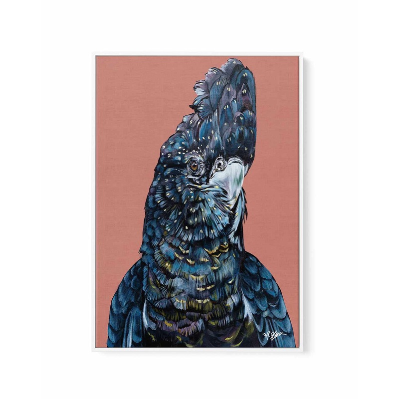Black Cockatoo I by Heylie Morris | Framed Canvas Art Print