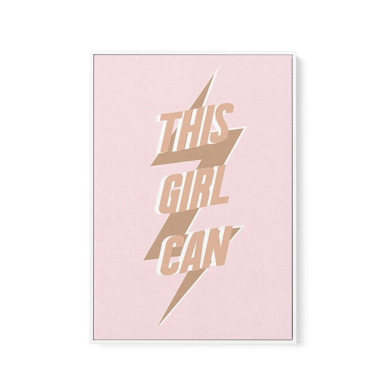 This Girl Can | Framed Canvas Art Print