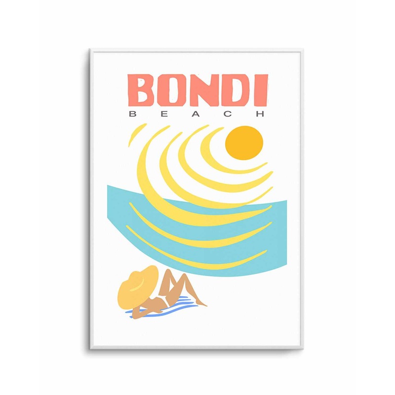 Bondi Beach Baking Art Print