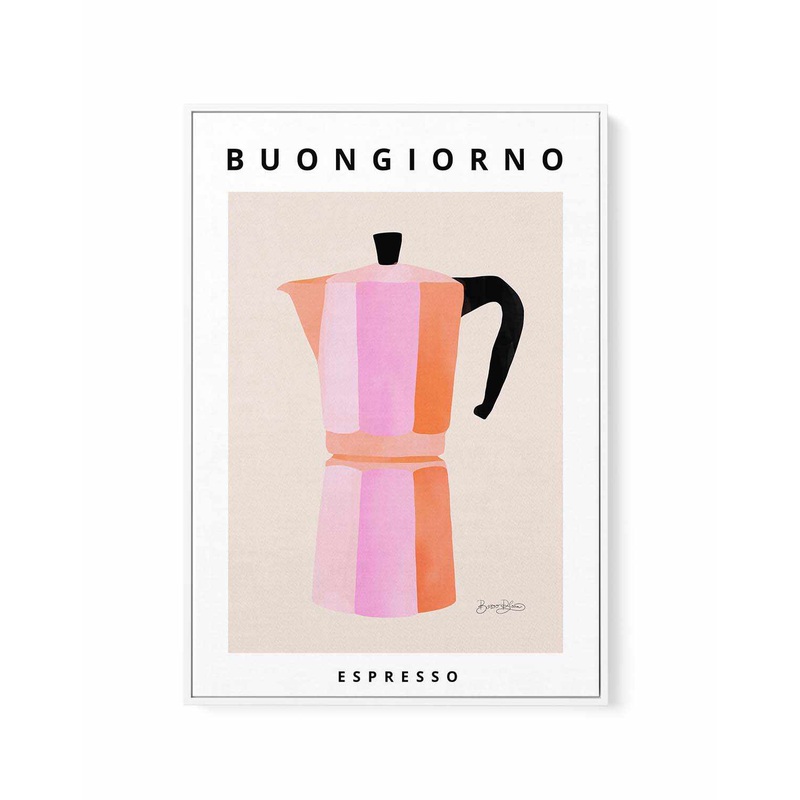 Buongiorno Espresso by Baroo Bloom | Framed Canvas Art Print PBU3206359336