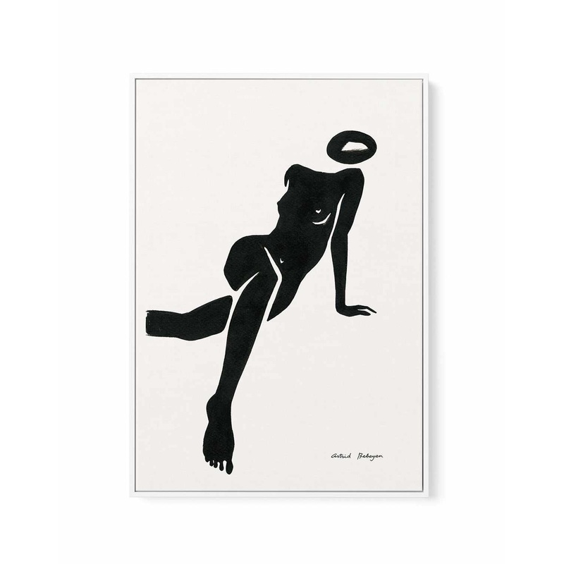Female Shapes I in Black I by Astrid Babayan | Framed Canvas Art Print