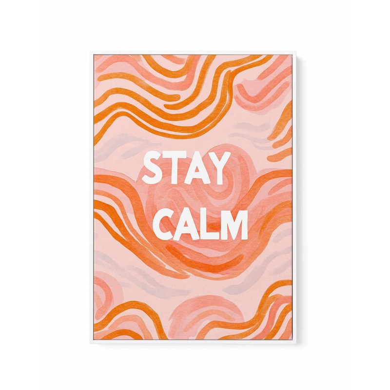 Stay calm II | Framed Canvas Art Print