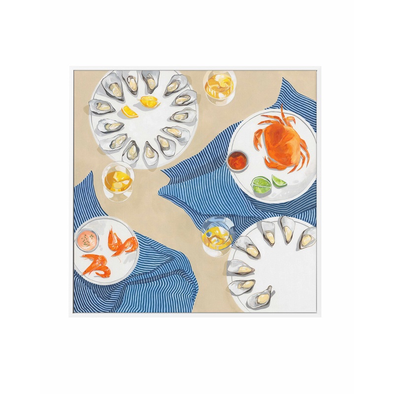 Twenty Oyster by Cat Gerke | Framed Canvas Art Print