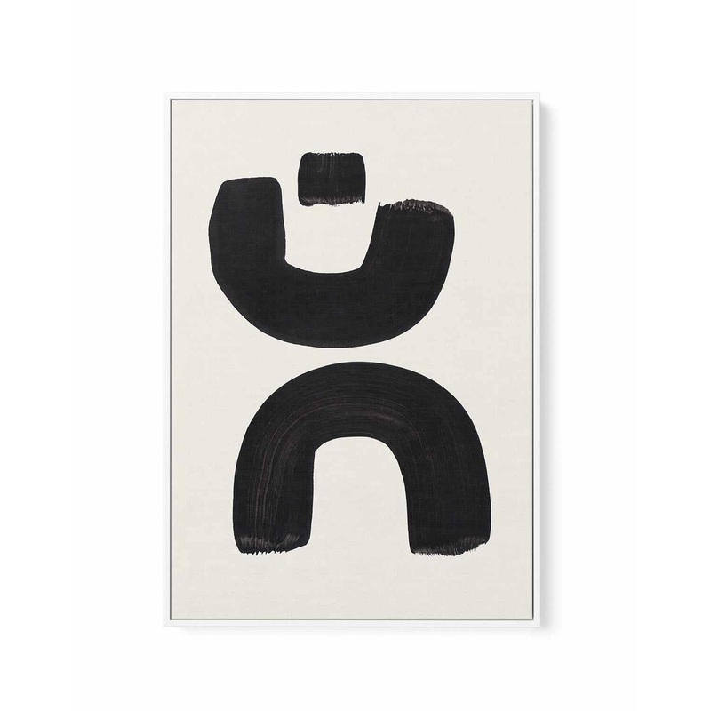 Twin Smiles | Framed Canvas Art Print