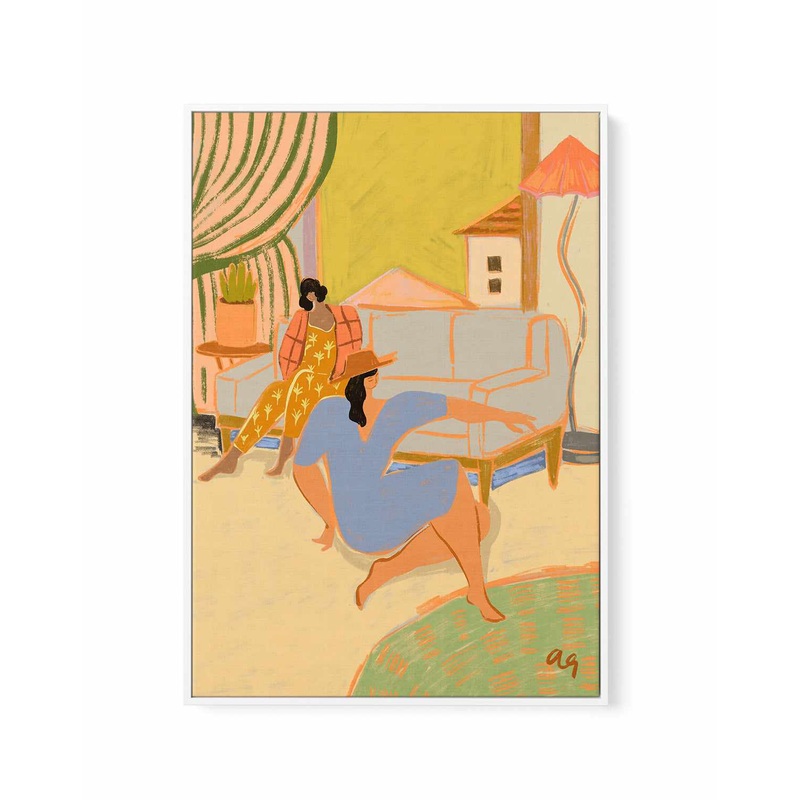 A Day At Home by Arty Guava | Framed Canvas Art Print