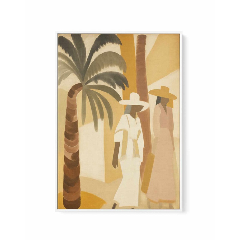 Block Palm II | Framed Canvas Art Print