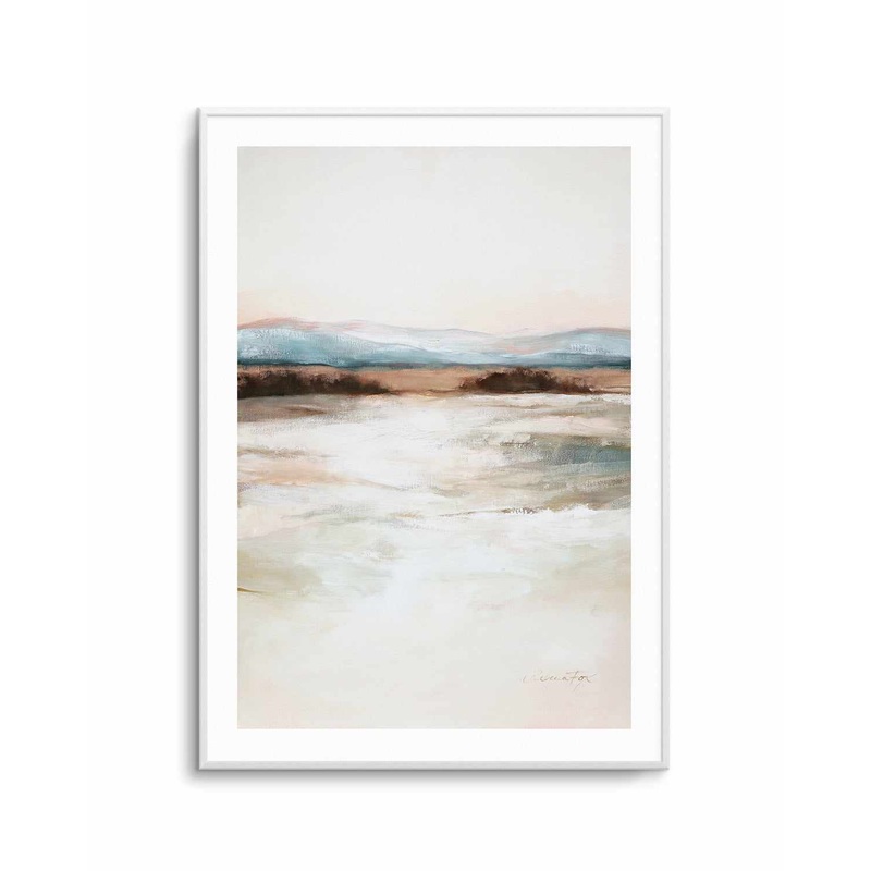 Distant Blues by Rebecca Fox Art Print