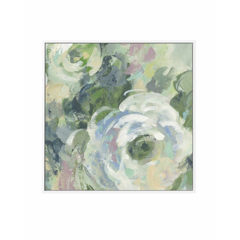 Sage and Lavender Peonies II Light | Framed Canvas Art Print