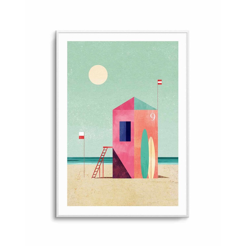 Surf Hut by Henry Rivers Art Print