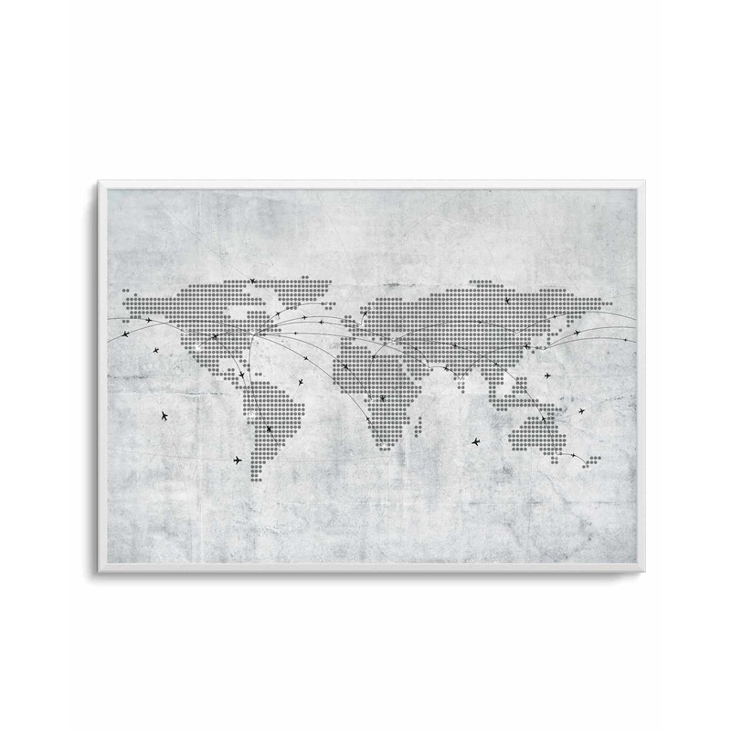 World Map | Concrete Art Print