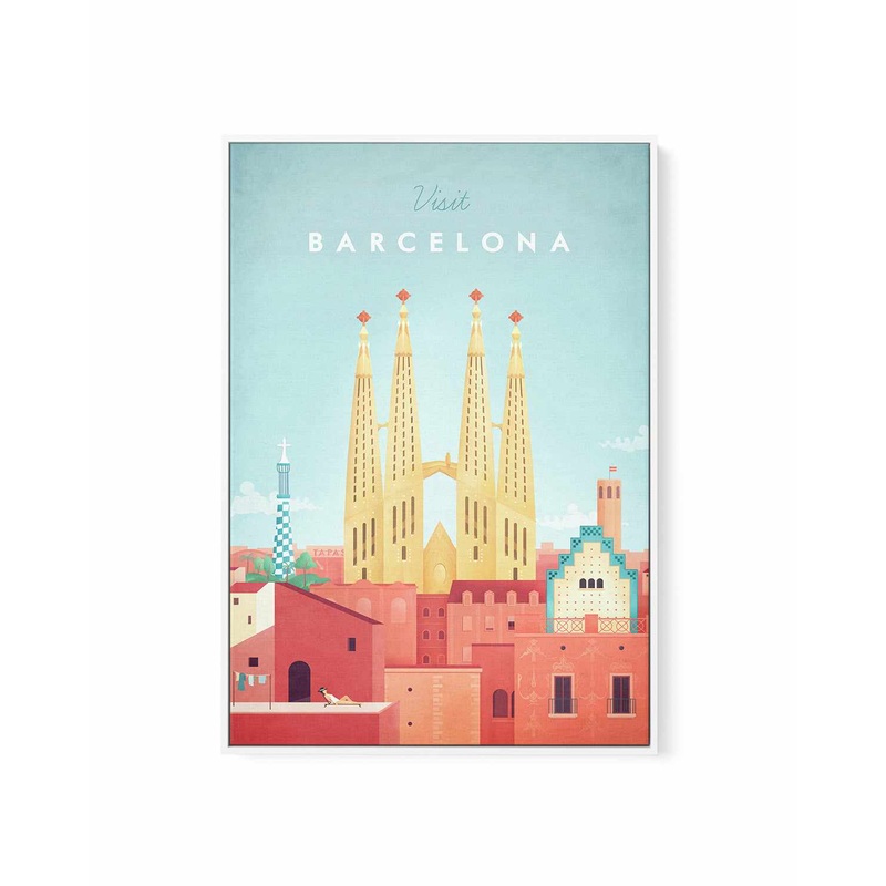 Barcelona by Henry Rivers | Framed Canvas Art Print