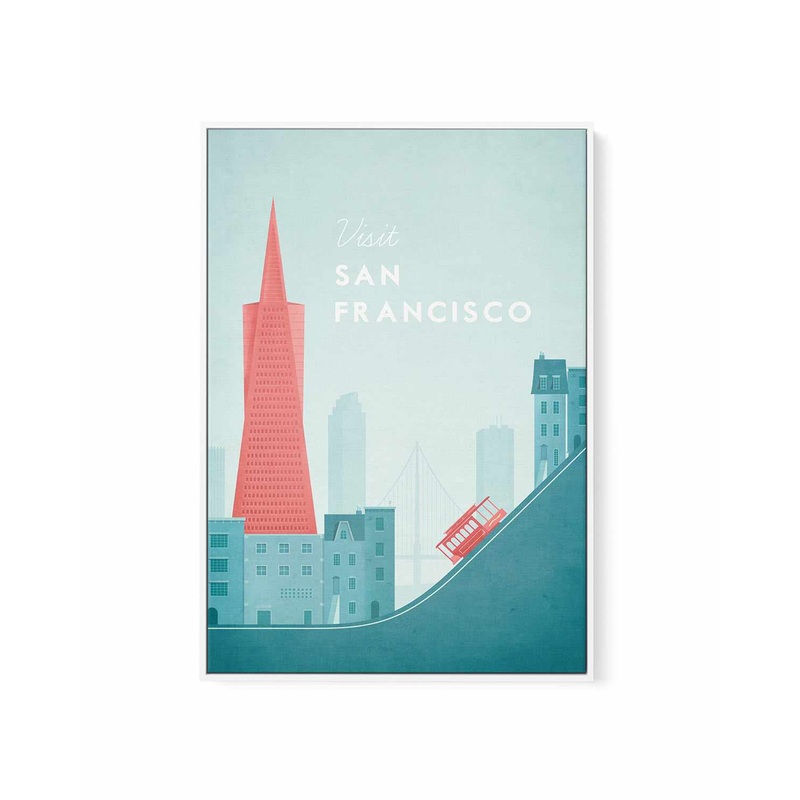 San Francisco by Henry Rivers | Framed Canvas Art Print