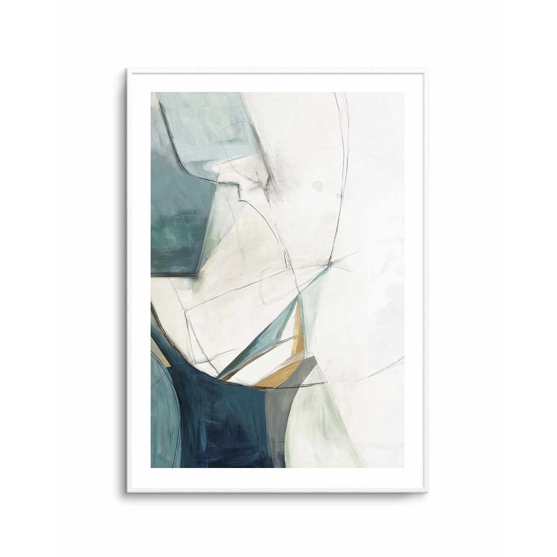 Sketches ‘In Teal’ No 1 Art Print