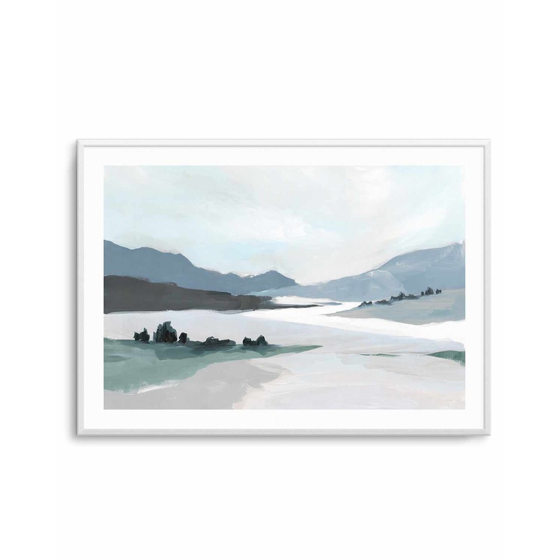 Blushing Land Blue Version Art Print