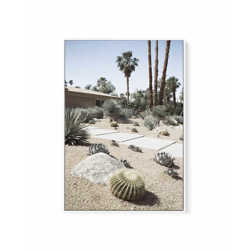 Cactus Garden Palm Springs | Framed Canvas Art Print