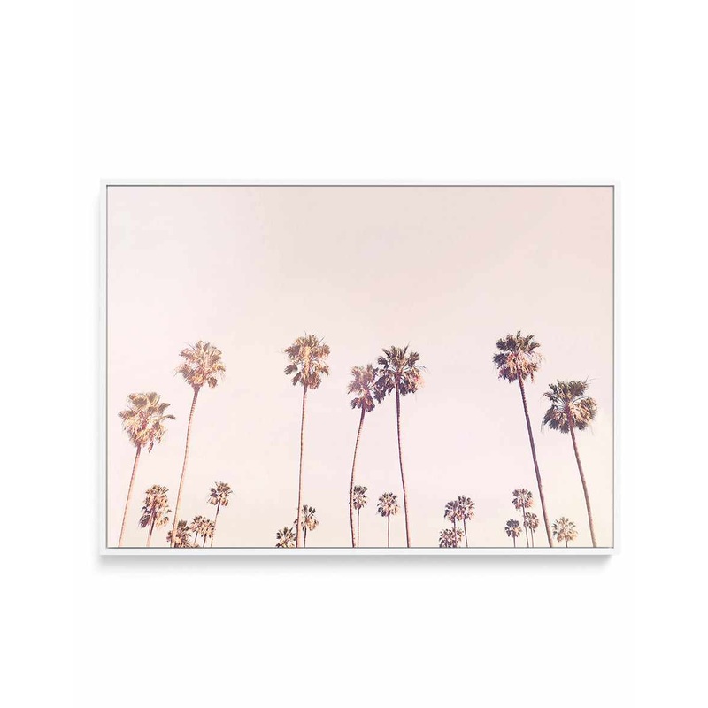 Sunny Cali Palm Trees By Kathrin Pienaar | Framed Canvas Art Print