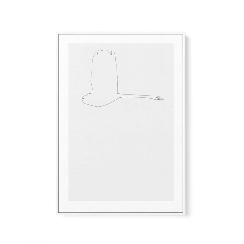 THE SWAN l By Jorgen Hansson | Framed Canvas Art Print