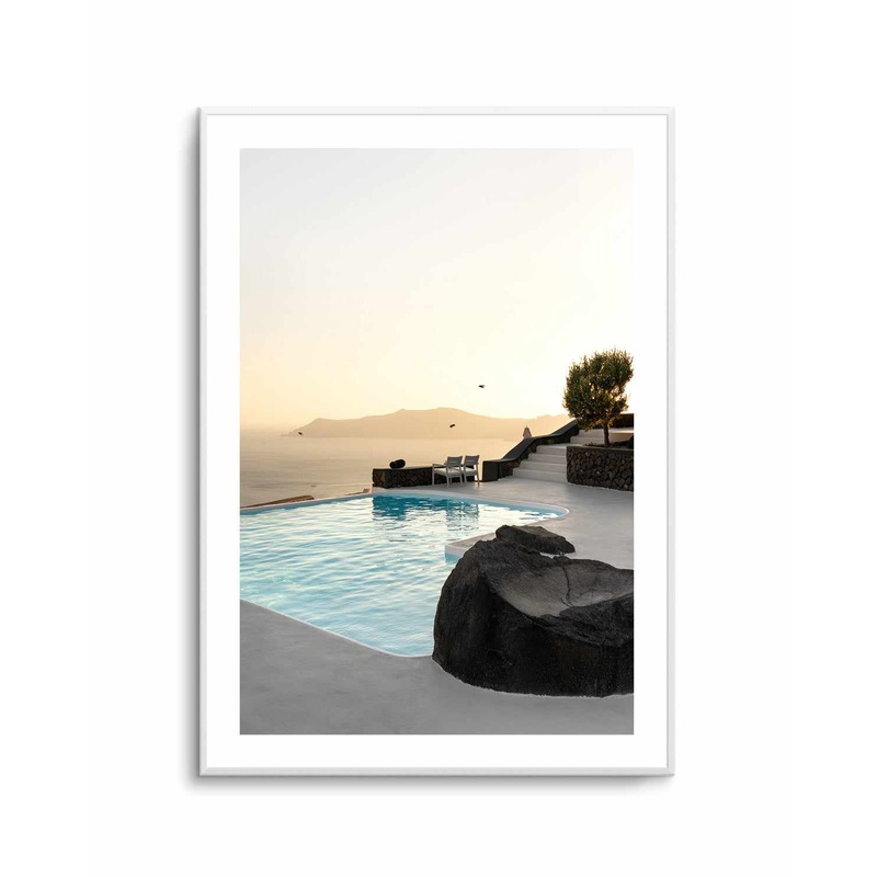 Birds Flying Over Swimming Pool By Minorstep | Art Print