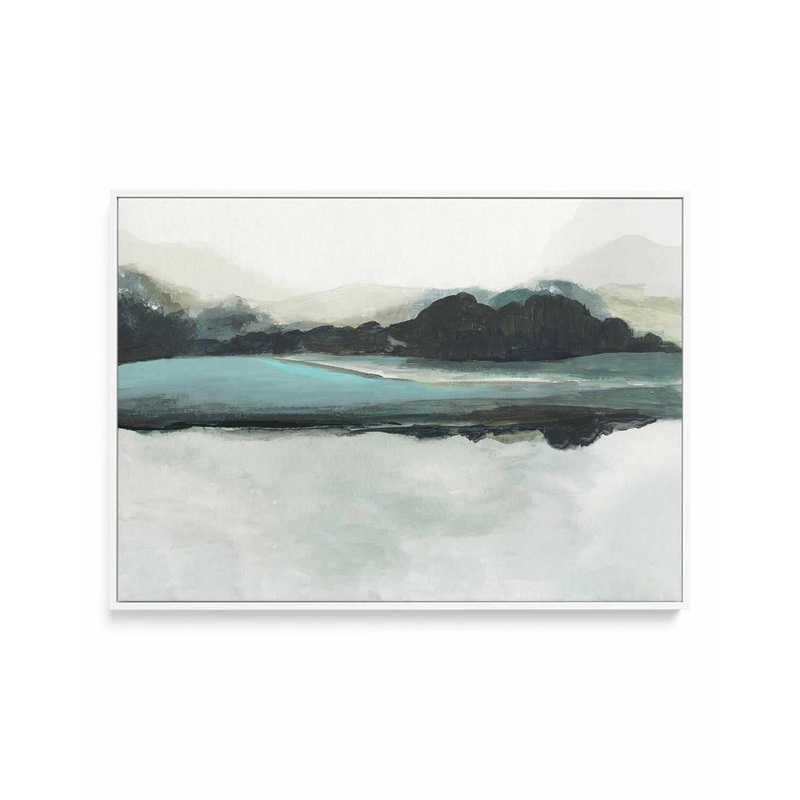 Blue View | Framed Canvas Art Print