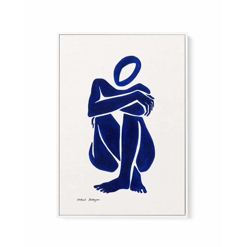 Female Shapes I in Blue I by Astrid Babayan | Framed Canvas Art Print