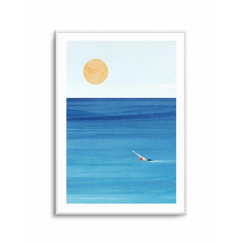 Sea Swim by Henry Rivers Art Print