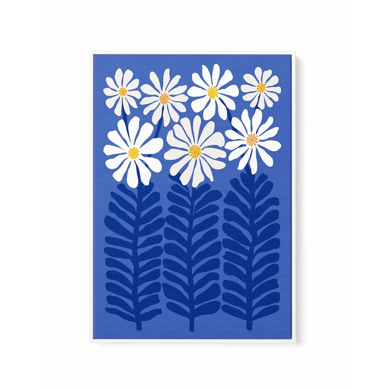 Summer Daisy Garden By Kristian Gallagher | Framed Canvas Art Print