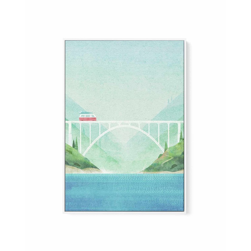 Surf Van by Henry Rivers | Framed Canvas Art Print