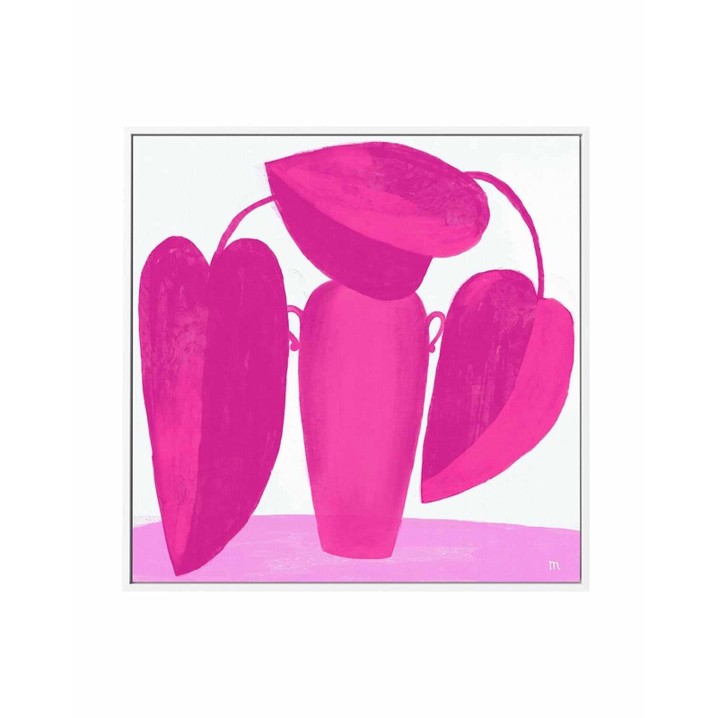 Vivid Magenta Plant I by Marco Marella | Framed Canvas Art Print