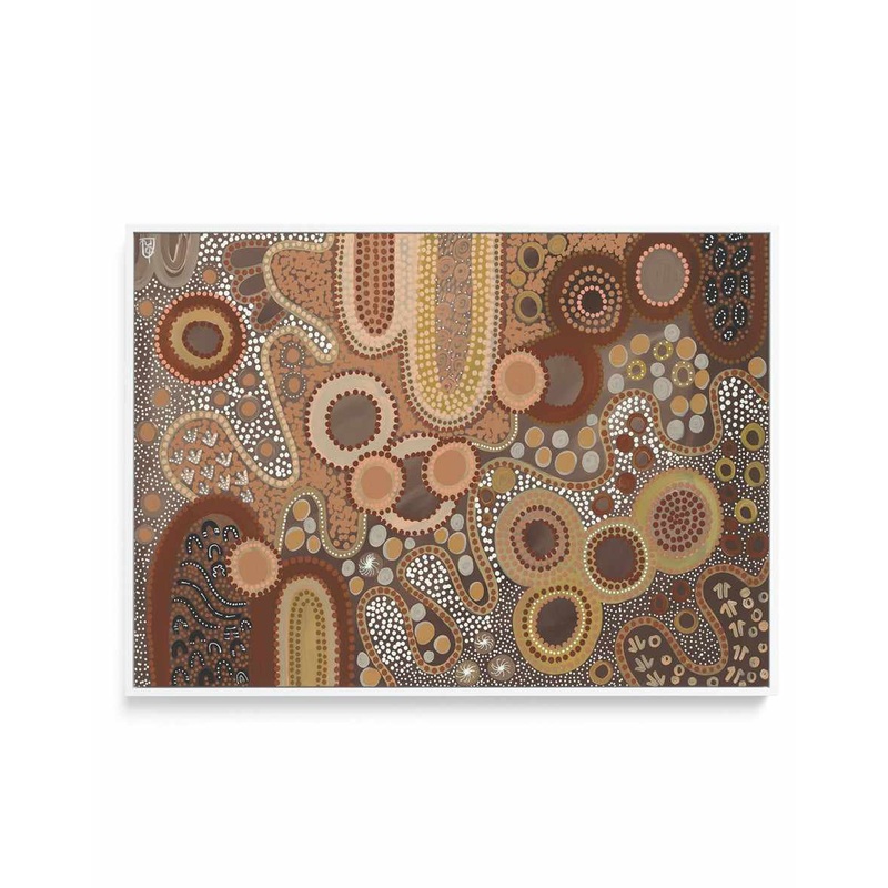 Waterholes by Bigi Nagala | Framed Canvas Art Print