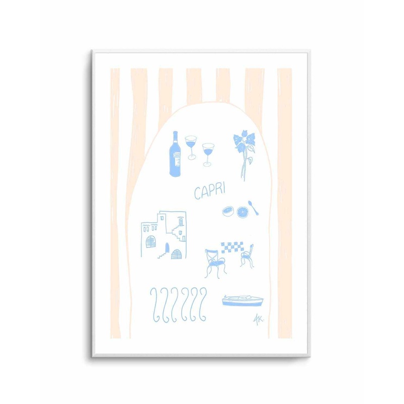 Capri Blue Pink by Anne Korako | Art Print