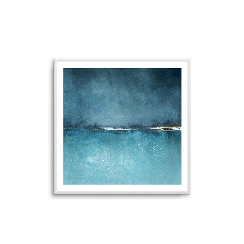 Cerulean Study No 1 Square Art Print
