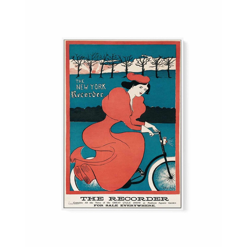 The New York Recorder Vintage Poster | Framed Canvas Art Print