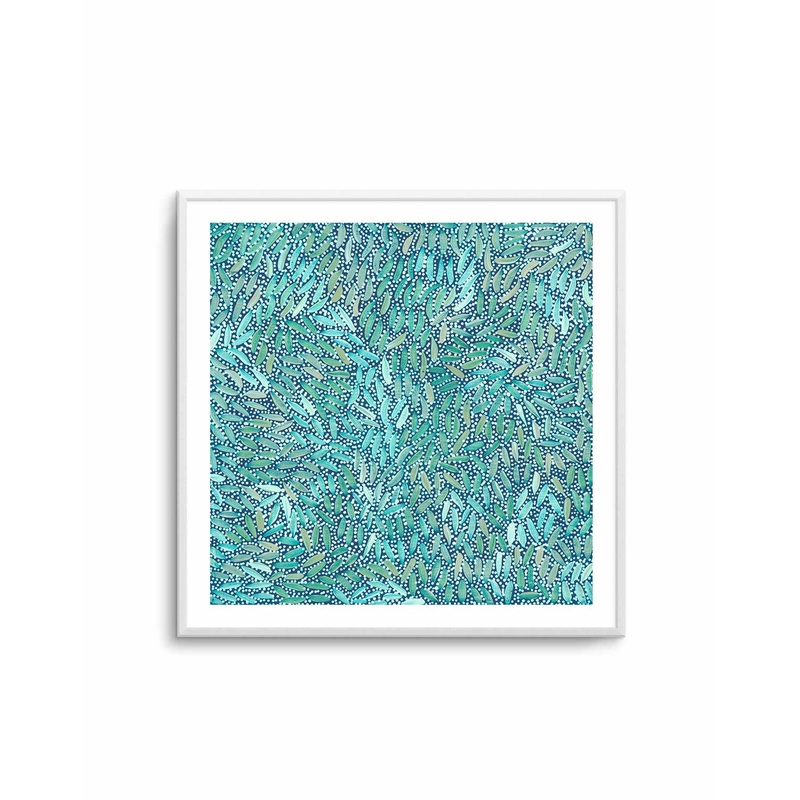 Water Dreaming in Teal II by Chantelle Nampijinpa Robertson | Art Print